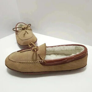 LB EVANS Mens Slipper Size 10 leather Shearling NWOT